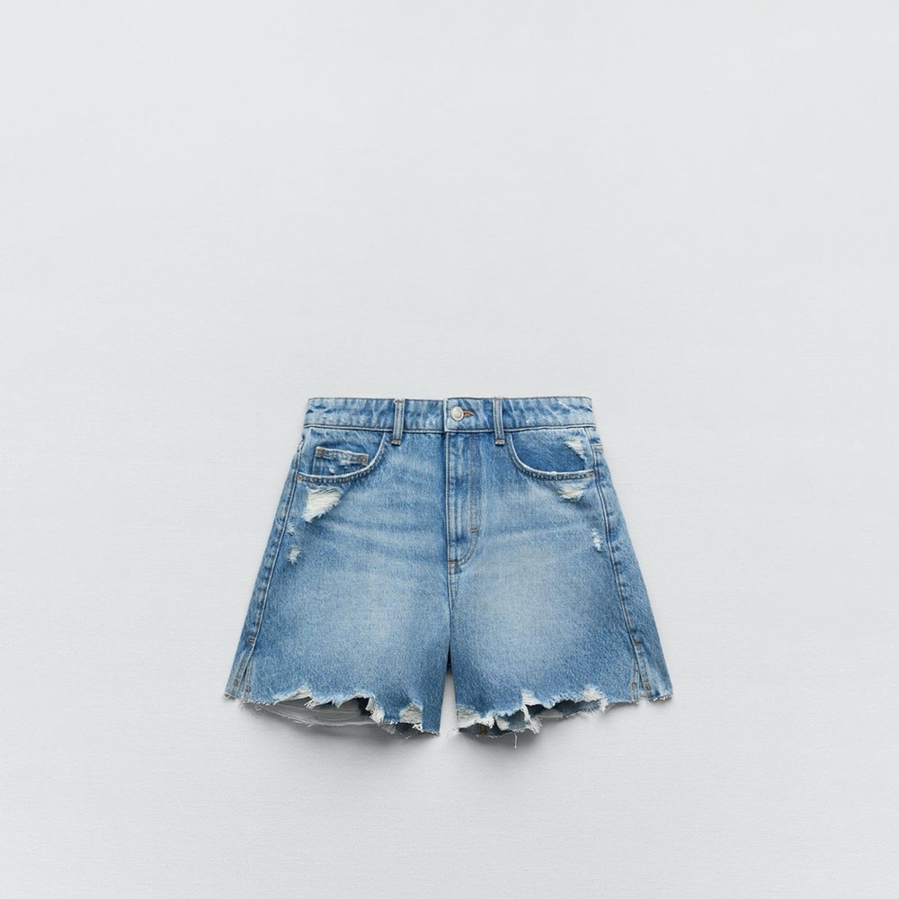 Zara high rise denim short